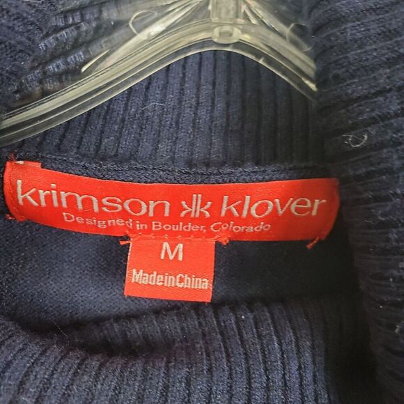 KRIMSON KLOVER Easy Rider Ski Turtleneck Sweater Navy Blue Red Outdoor Womens M - Picture 6 of 8